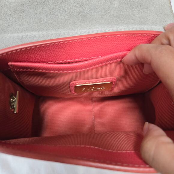 Furla Metropolis Rose Pink Mini Chain Shoulder Clutch Purse Bag - Picture 15 of 16